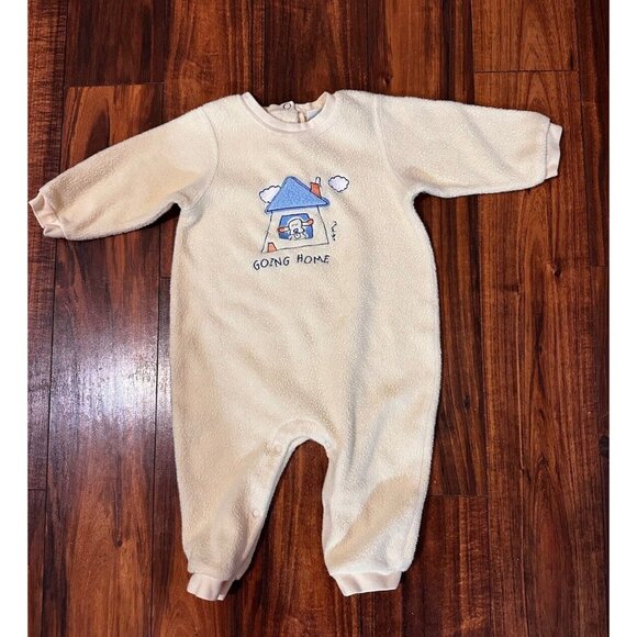 Carters Puppy Dog Emu Namae Romper Yellow Y2K Going Home 6-9 Months Carter’s - Picture 1 of 9